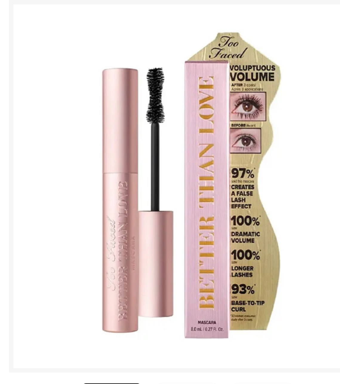 Máscara de Cílios Too Faced Better Than Sex 1 Un Cor Black